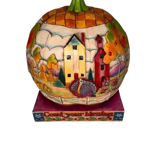 Jim Shore Heartwood Creek Count Your Blessings 2004 Pumpkin - Picture 2 of 7